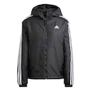 Jaqueta adidas Capuz Insulated Ess 3 Stripes Feminina - Foto 1