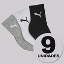 Kit Meia Puma Cano Médio 9 Pares Feminina - Foto 1