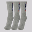 Kit Meia Fila 3 Pares Cano Alto Double Unissex - Foto 1