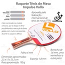 Kit Ping Pong Vollo 2 Raquetes Impulse + 6 Bolas Brancas + 6 Bolas Laranjas - Foto 7
