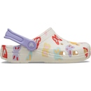 Sandália Unissex Crocs Classic Butterfly Graphic Clog K Chalk - Foto 1