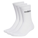 Kit Meia adidas Cano Alto Linear Crew Unissex - 3 Pares - Foto 1