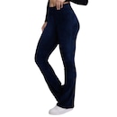 Calça Legging Flare Cotelê Vekyo Veludo Feminina - Foto 1
