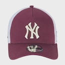 Boné New Era 9Forty A-Frame Trucker MLB Yankees Maroon Masculino - Foto 2