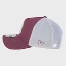 Boné New Era 9Forty A-Frame Trucker MLB Yankees Maroon Masculino - Foto 4