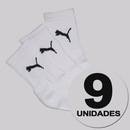 Kit Meia Puma Cano Médio 9 Pares Feminina - Foto 1