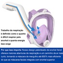 Máscara Subaquática de Mergulho Gold Sports New Space com Snorkel - Foto 3