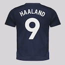 Camisa Manchester City Shield Marinho 9 Haaland Infantil - Foto 1