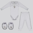 Kit Body Longo Calça e Pantufa Infantil Vasco - Foto 1