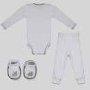 Kit Body Longo Calça e Pantufa Infantil Santos - Foto 2