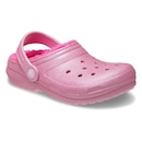 Sandália Crocs Classic Lined Glitter Clog K Pink Tweed Infantil - Foto 2