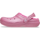 Sandália Crocs Classic Lined Glitter Clog K Pink Tweed Infantil - Foto 3