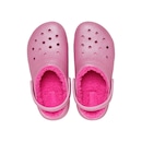 Sandália Crocs Classic Lined Glitter Clog K Pink Tweed Infantil - Foto 5