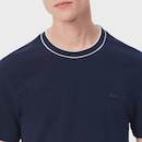 Camiseta Lacoste Piqué com Gola Listrada em Stretch - Masculina - Foto 3