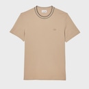 Camiseta Lacoste Piqué com Gola Listrada Masculina - Foto 1