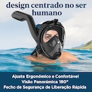 Máscara Subaquática de Mergulho Gold Sports New Space com Snorkel - Foto 3