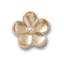 Jibbitz Crocs Flor Dourada com Pérola - Foto 1