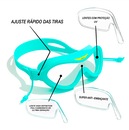 Máscara de Natação Little Kids Gold Sports Flipper High Definition - Foto 2