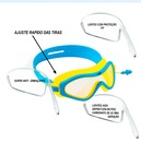 Máscara de Natação Little Kids Gold Sports Flipper High Definition - Foto 2