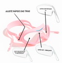 Máscara de Natação Little Kids Gold Sports Flipper High Definition - Foto 2