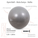 Kit 3 Bolas Pilates Vollo Bola Feijão + GymBall 55cm+ Overball - Foto 8