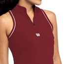 Camiseta Regata Wilson Tour Zip Tank - Feminino - Foto 3