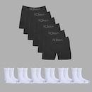 Kit 6 Cuecas Zorba Boxer Algodão 781 + 6 Meias Hanes Cano Médio Adulto - Foto 1