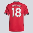 Camisa Manchester United I 2026 Adidas 18 Casemiro Infantil - Foto 1