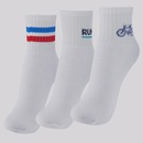 Kit 3 Pares de Meia Cano Curto Selene Infantil - Foto 1