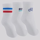 Kit 3 Pares de Meia Cano Curto Selene Infantil - Foto 2