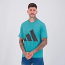 Camiseta adidas Essentials II Logo Verde Masculina - Foto 3