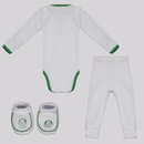 Kit Body Longo Calça e Pantufa Infantil Palmeiras - Foto 2