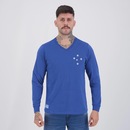 Camisa Cruzeiro Retrô 1976 Manga Longa Masculina - Foto 1