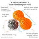 Kit Completo de Massagem Vollo Rolo + Bastão + Bola - Foto 6