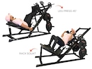 Agachamento Hack Leg Press Yangfit Máquina Articulada 2 em 1 - Foto 4