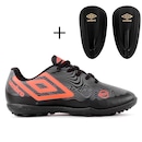 Kit Chuteira Society Infantil Umbro Orbit Jr + Caneleira - Foto 1