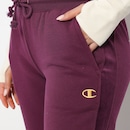 Calça Fleece Feminina Champion Velour Blocked Jogger - Foto 3
