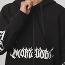 Jaqueta de Moletom Canguru Aberto MCD Espada Caligraffiti - Masculina - Foto 3