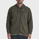 Blusão de Moletom Canguru Hurley Chateau Quilted Full Zip Militar Masculino - Foto 1