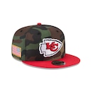 Boné New Era 9FIFTY Kansas City Chiefs NFL Salute Service 2025 Masculino - Foto 3