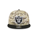 Boné New Era 9Fifty Las Vegas Raiders NFL Salute Service 2025 Masculino - Foto 2