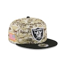 Boné New Era 9Fifty Las Vegas Raiders NFL Salute Service 2025 Masculino - Foto 3