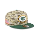Boné New Era 9Fifty Green Bay Packers NFL Salute Service 2025 Masculino - Foto 3