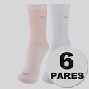 Kit 6 Pares de Meias Puma Cano Longo Feminina - Foto 1