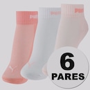 Kit 6 Pares de Meias Puma Cano Baixo Feminina - Foto 1