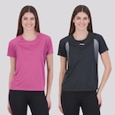 Kit 2 Camisetas Rainha Degrade Feminina - Foto 1