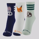 Kit 3 Pares de Meia Adidas LK DY ZOO Infantil - Foto 1