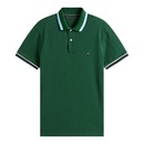 Camisa Polo Tommy Hilfiger Cuff Interest Slim Fit Masculina - Foto 1