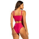 Biquíni Hot Pant Básico Vekyo Top Faixa Cintura Alta Moda Praia Feminina - Foto 3