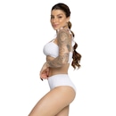 Biquíni Hot Pants Manguinha Básico Vekyo Cintura Alta Moda Praia Feminina - Foto 2